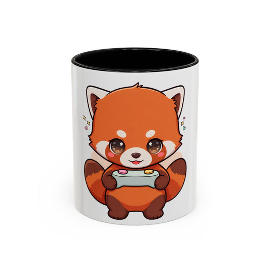 Red Panda Gamer Accent Coffee Mug for Cozy Desk Setups