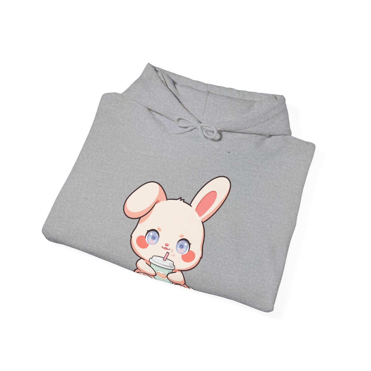 Kawaii Bunny Latte Hoodie, Cute Coffee Lover Sweatshirt