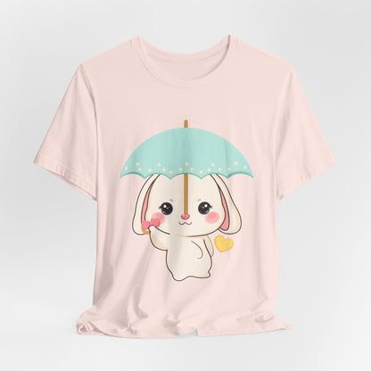 Kawaii Bunny T-Shirt, Cute Umbrella Rabbit Tee