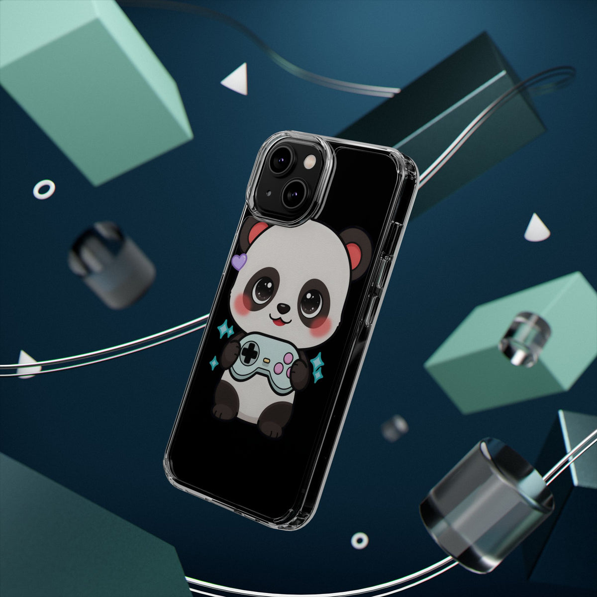 Gamer Panda Clear Impact-Resistant Phone Case