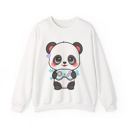 Cute Gamer Panda Sweatshirt for Cozy Gaming Nights