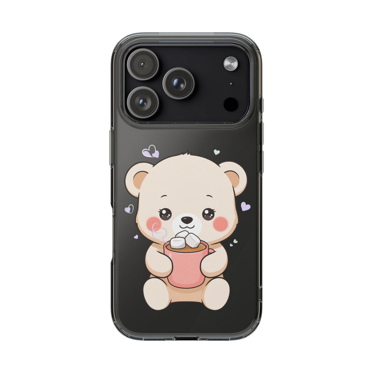 Kawaii Polar Bear Phone Case with Hot Cocoa