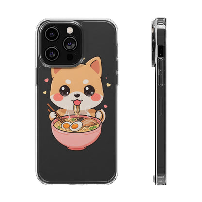 Kawaii Shiba Inu Ramen Clear Impact-Resistant Case