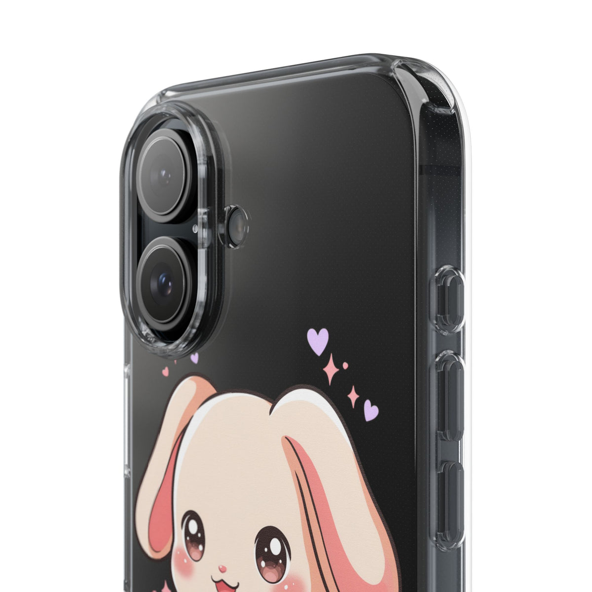Kawaii Bunny Gamer Clear Impact-Resistant Phone Case