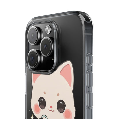 Kawaii Cat Phone Case, Cute Plant Lover Gift