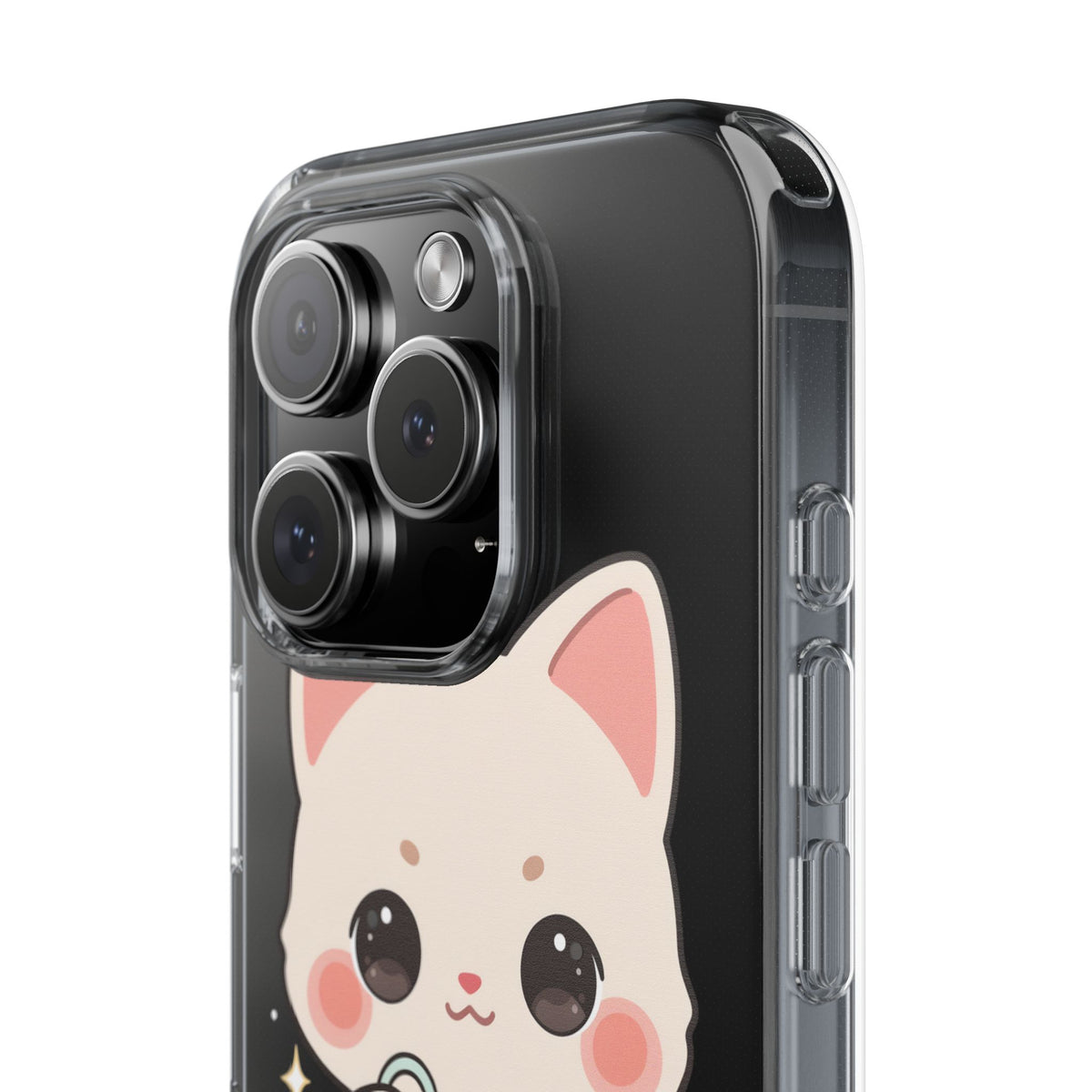 Kawaii Cat Phone Case, Cute Plant Lover Gift