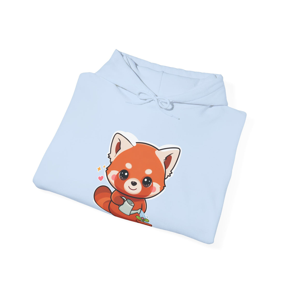Kawaii Red Panda Hoodie for Cozy Plant Care Days