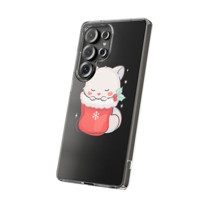 Christmas Fox Phone Case, Cute Holiday Stocking Gift