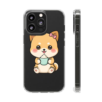 Kawaii Shiba Inu Phone Case with Latte