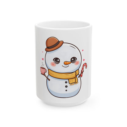 Cute Snowman Ceramic Mug for Cozy Winter Sips