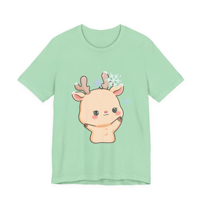 Kawaii Reindeer T-Shirt for Cute Winter Outfits