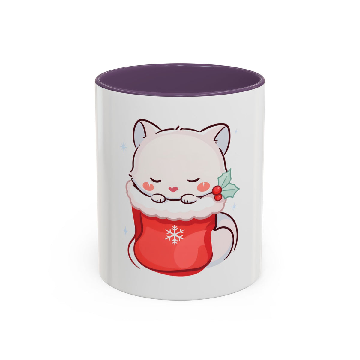 Kawaii Christmas Fox Accent Mug for Cozy Holiday Sips