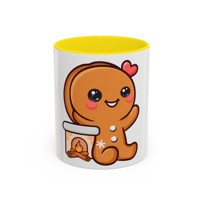 Kawaii Gingerbread Mug for Cozy Winter Coffee Breaks