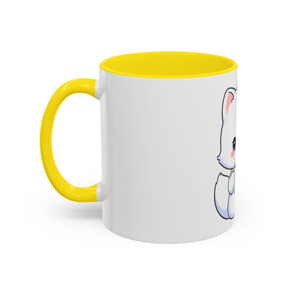Kawaii Arctic Fox Mug – Cute Cocoa Lover Accent Coffee Mug
