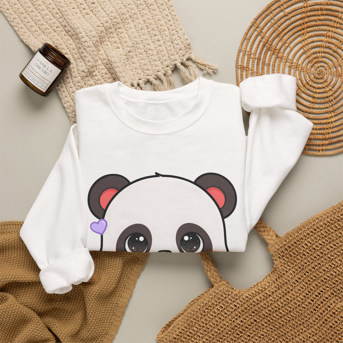 Cute Gamer Panda Sweatshirt for Cozy Gaming Nights