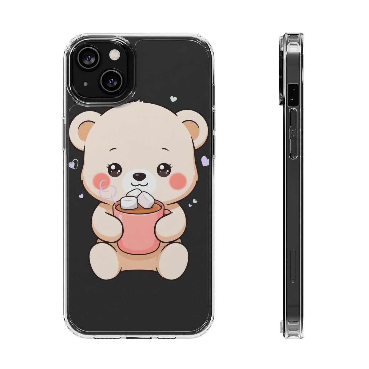 Kawaii Polar Bear Phone Case with Hot Cocoa