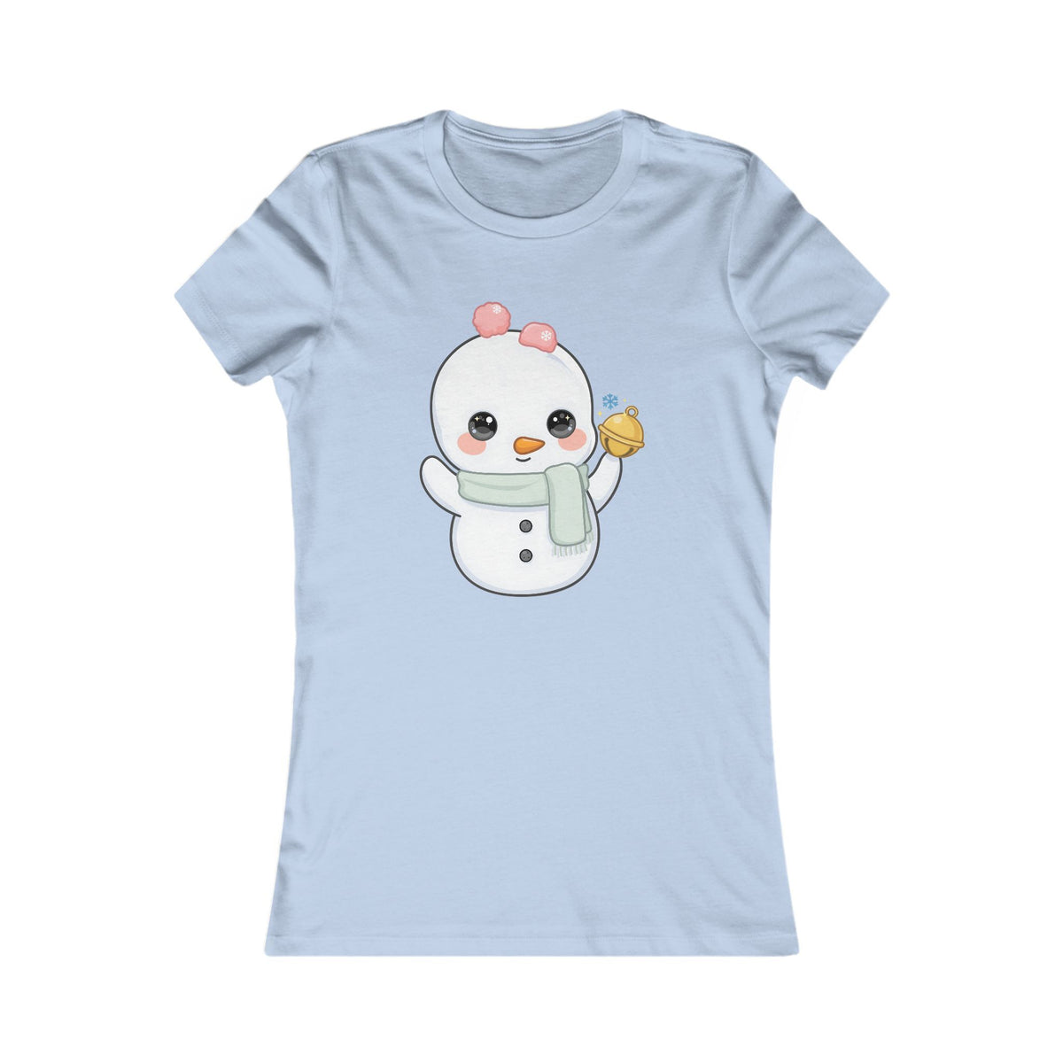 Kawaii Snowman Women's Tee for Cozy Holiday Cheer
