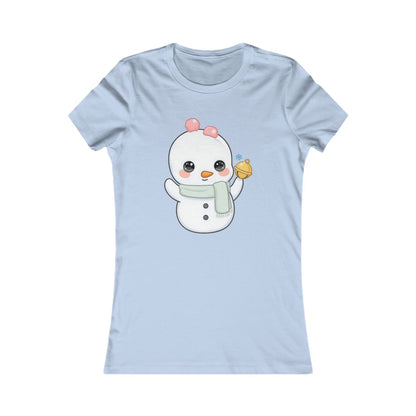 Kawaii Snowman Women's Tee for Cozy Holiday Cheer