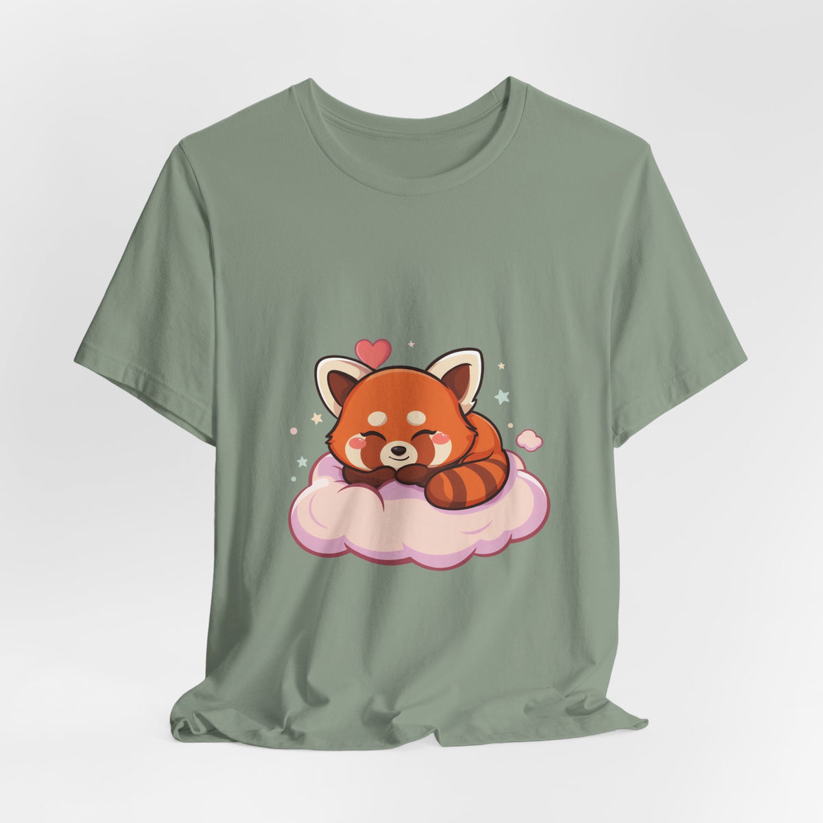 Kawaii Red Panda T-Shirt, Cute Sleeping Animal Tee