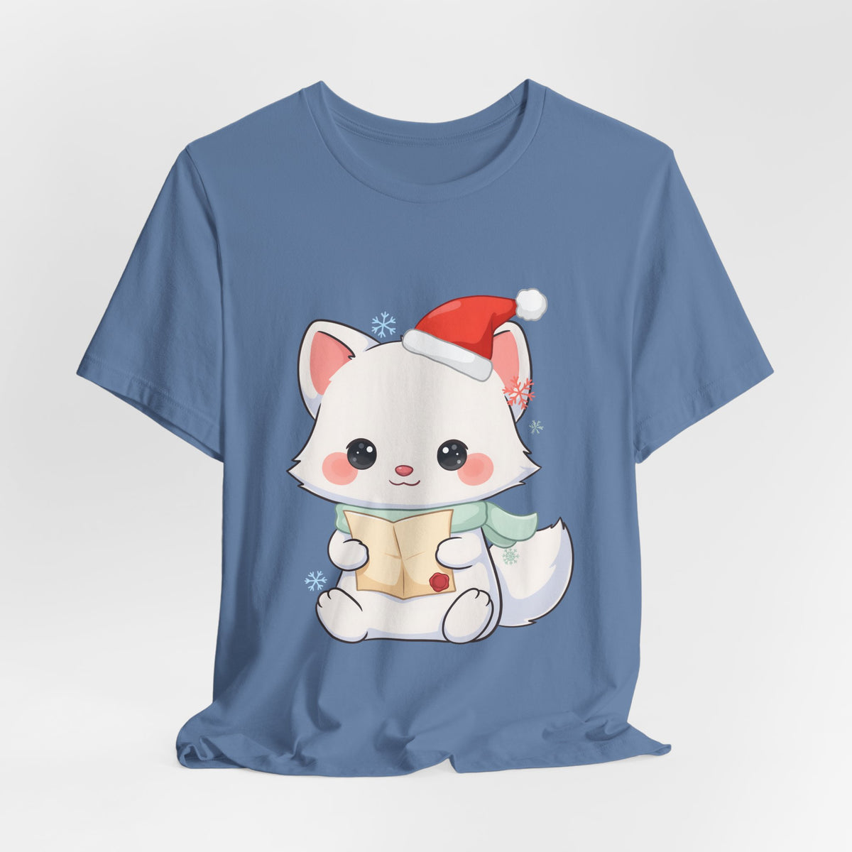 Christmas Arctic Fox T-Shirt for Cozy Holiday Readers