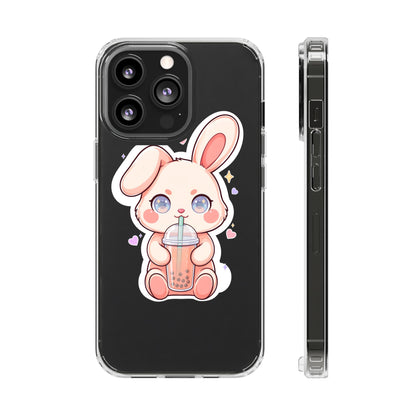 Kawaii Bunny Bubble Tea Phone Case for Boba Lovers
