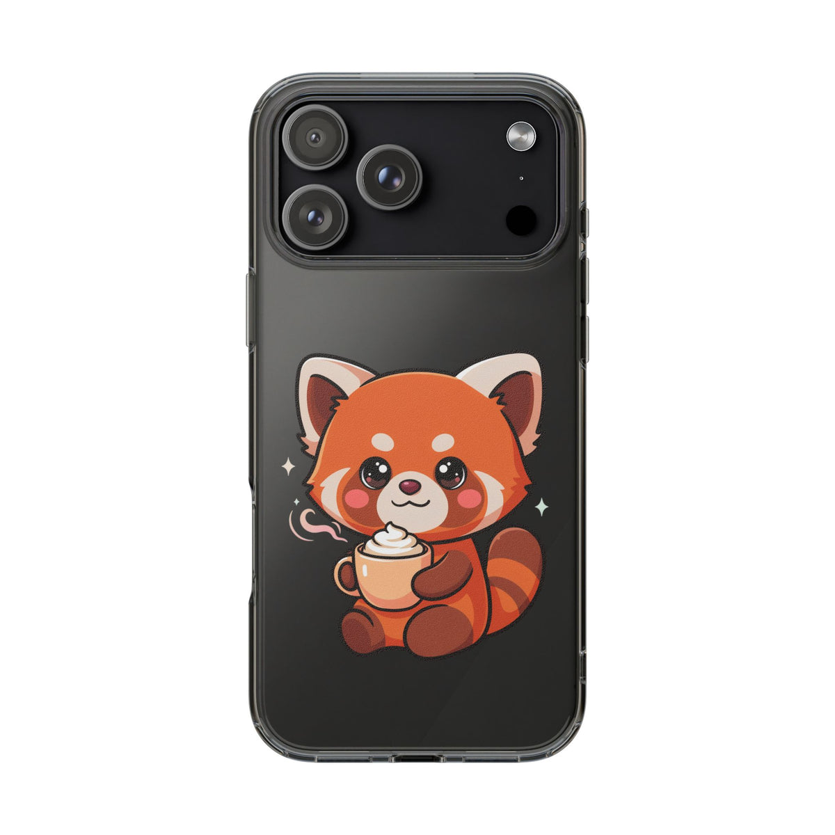 Kawaii Red Panda Phone Case with Latte