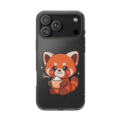 Kawaii Red Panda Phone Case with Latte