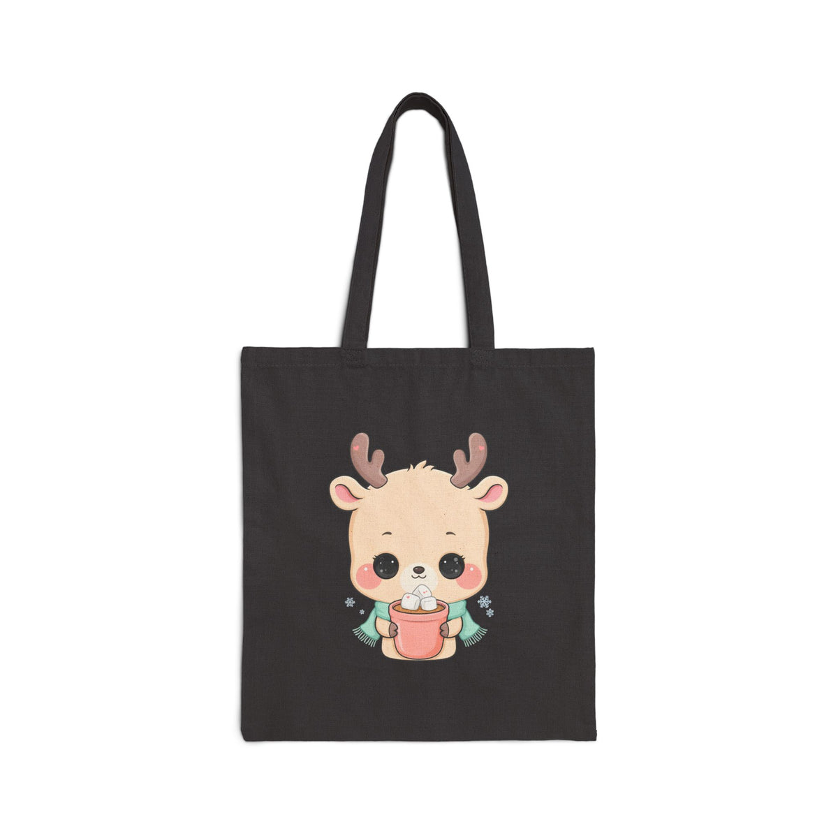 Kawaii Reindeer Tote Bag for Cozy Cocoa Season