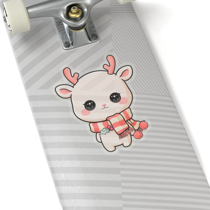 Kawaii Reindeer Sticker, Cute Christmas Gift for Journals