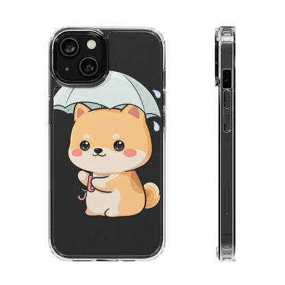 Shiba Inu Phone Case, Kawaii Rainy Day Pup