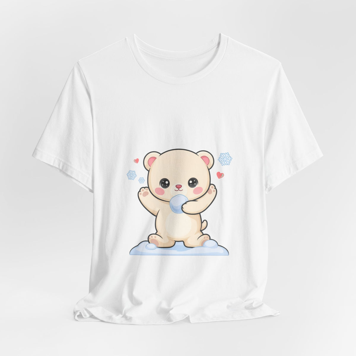 Kawaii Polar Bear Tee, Cute Snow Day Unisex Shirt