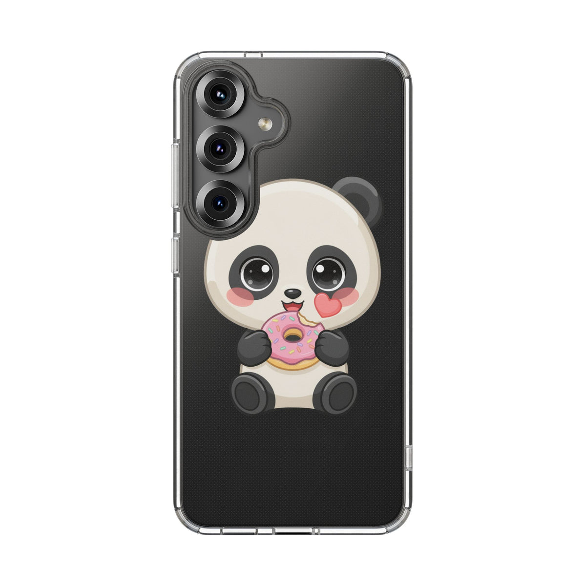 Kawaii Panda Phone Case with Donut