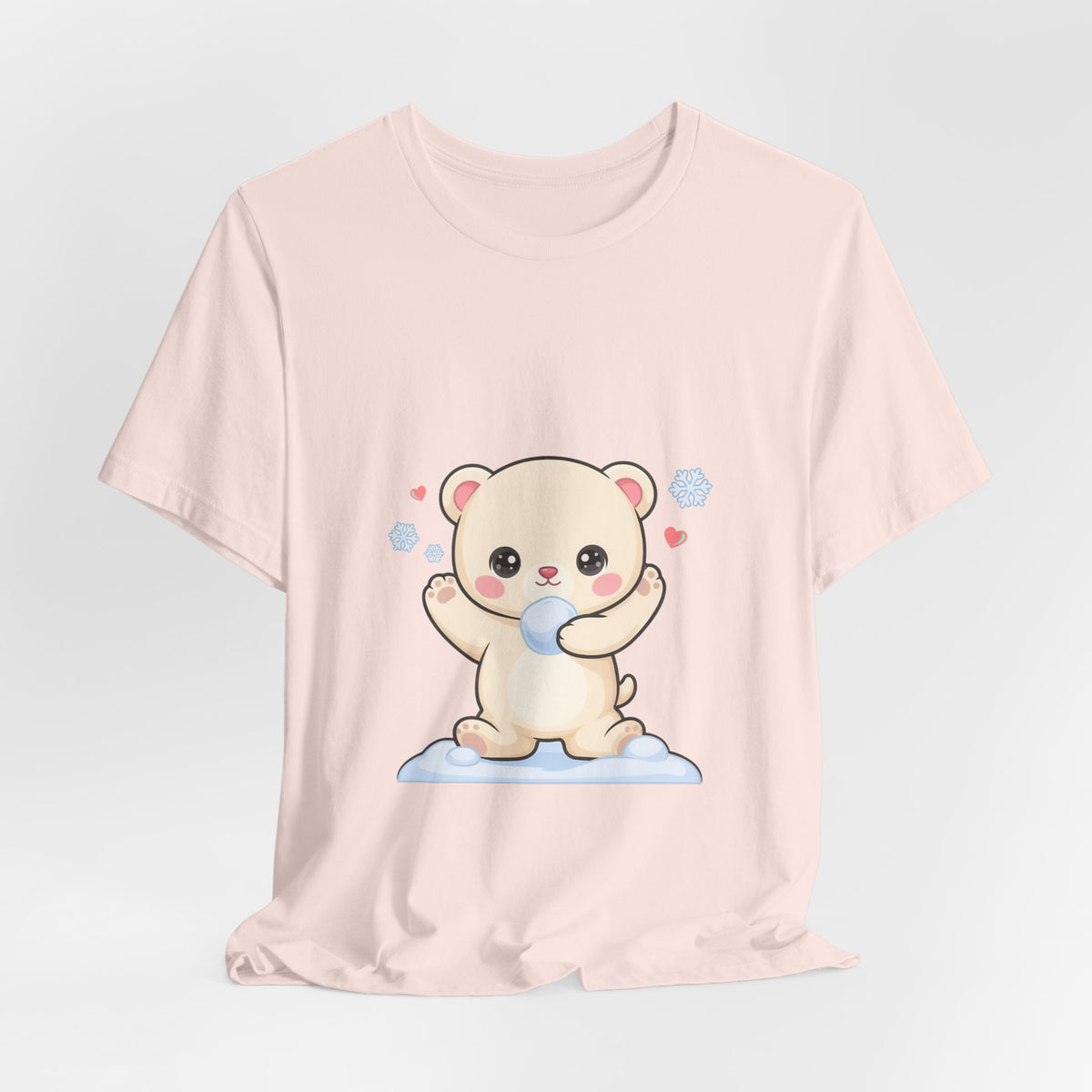 Kawaii Polar Bear Tee, Cute Snow Day Unisex Shirt