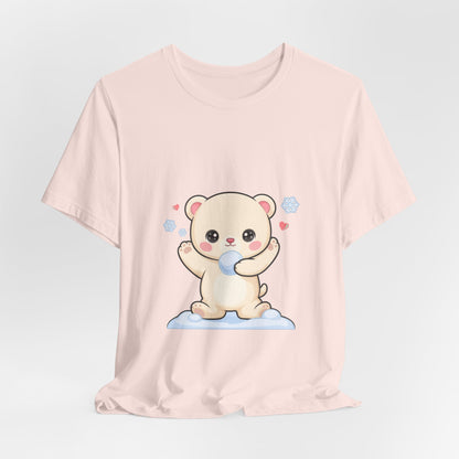 Kawaii Polar Bear Tee, Cute Snow Day Unisex Shirt