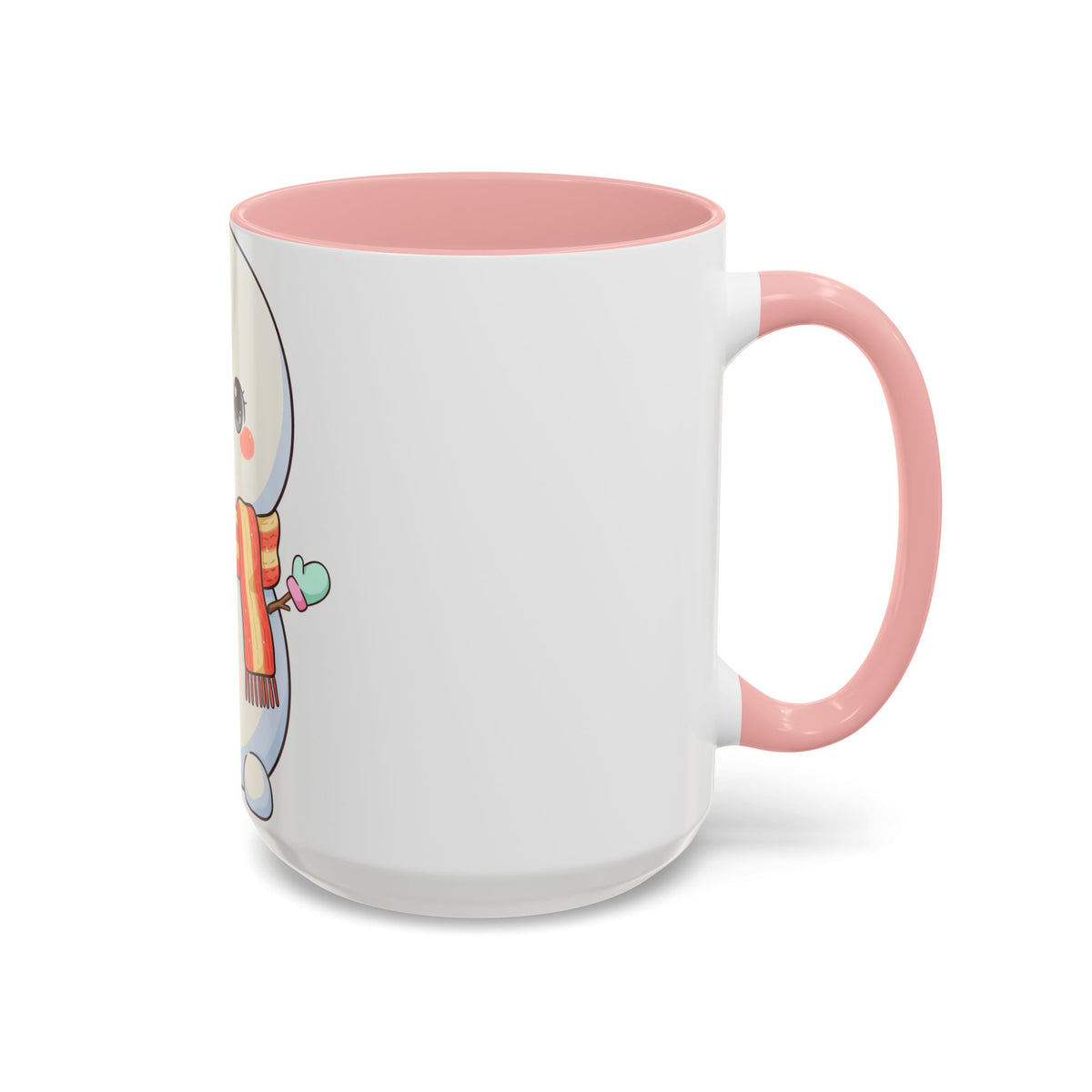 Kawaii Snowman Christmas Mug, Cute Holiday Accent Coffee Mug
