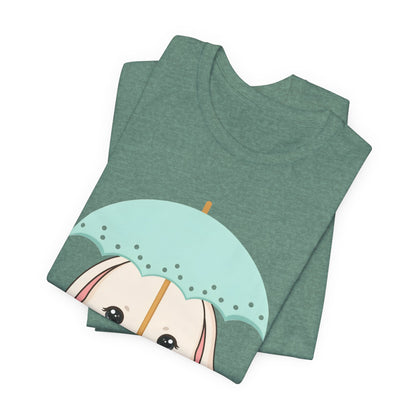 Kawaii Bunny T-Shirt, Cute Umbrella Rabbit Tee