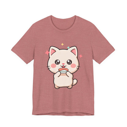 Kawaii Sushi Cat T-Shirt for Cat and Sushi Lovers