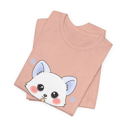 Kawaii Christmas Fox T-Shirt for Cozy Holiday Decorating