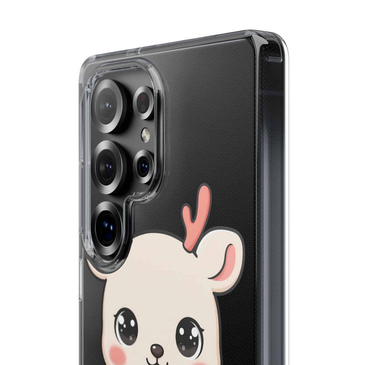 Kawaii Christmas Reindeer Clear Phone Case Gift