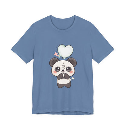 Kawaii Panda T-Shirt with Floating Balloon