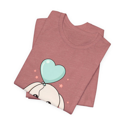 Kawaii Bunny T-Shirt with Balloon – Cute Chibi Rabbit Tee