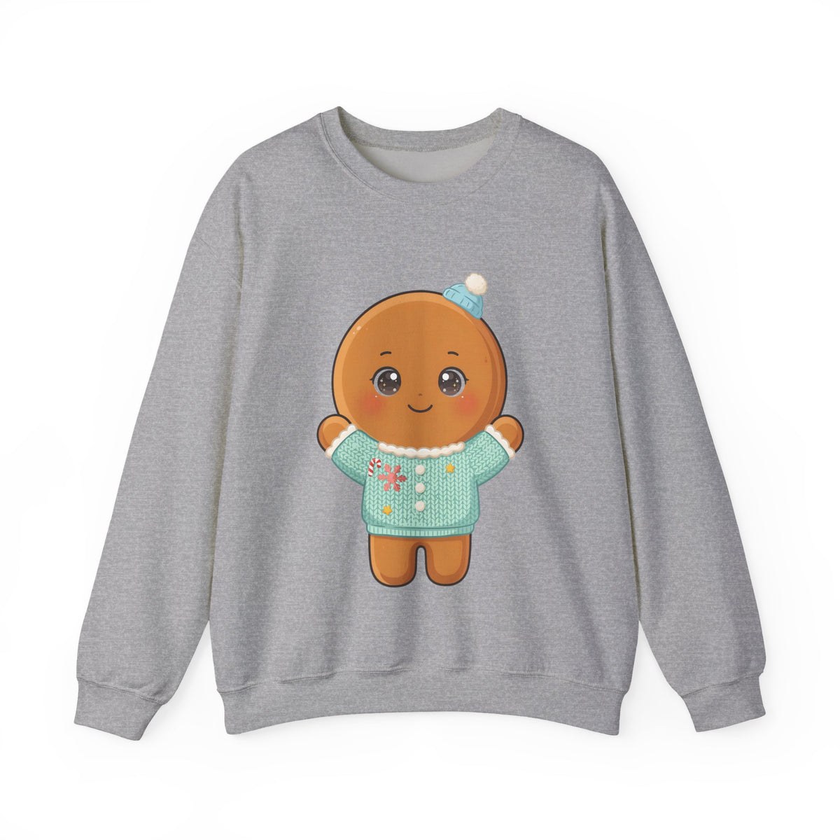 Kawaii Gingerbread Sweatshirt, Cute Christmas Crewneck