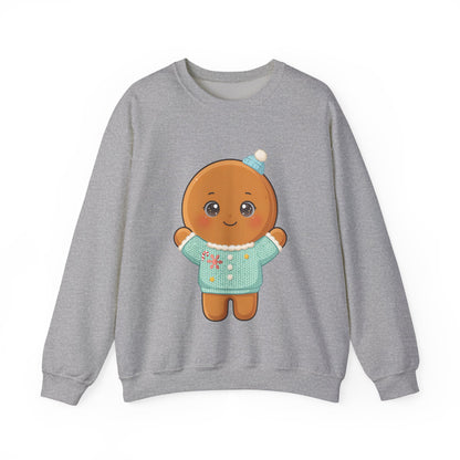 Kawaii Gingerbread Sweatshirt, Cute Christmas Crewneck