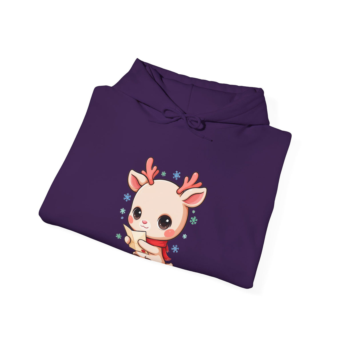 Kawaii Reindeer Christmas Hoodie for Holiday Readers