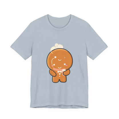 Kawaii Gingerbread Man T-Shirt for Cozy Cocoa Fans
