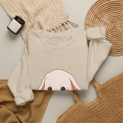 Kawaii Bunny Sweatshirt, Cute Chibi Tea Cup Rabbit