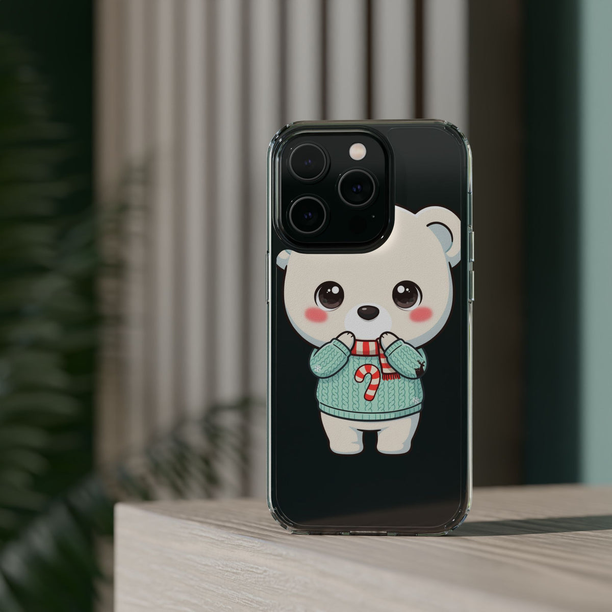 Kawaii Christmas Bear Phone Case for Holiday Season