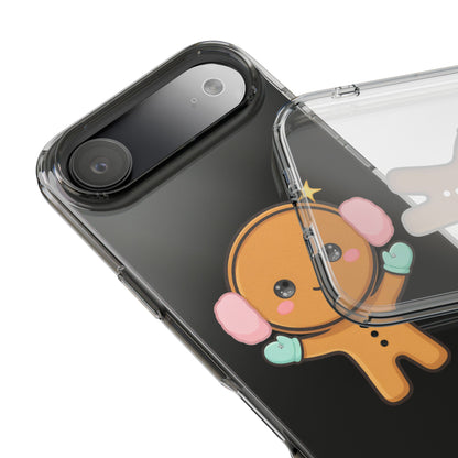 Kawaii Gingerbread Phone Case, Cute Winter Character