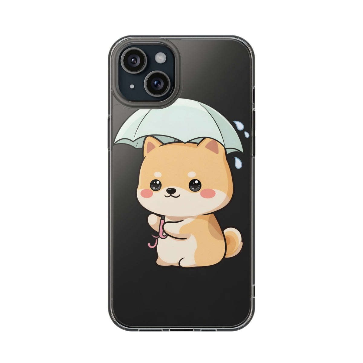 Shiba Inu Phone Case, Kawaii Rainy Day Pup