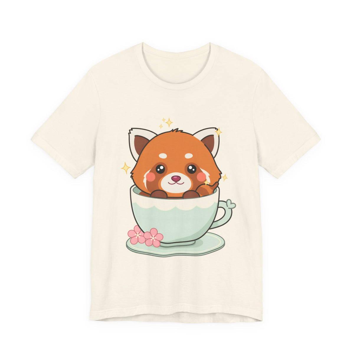 Kawaii Red Panda T-Shirt, Cute Tea Lover Gift